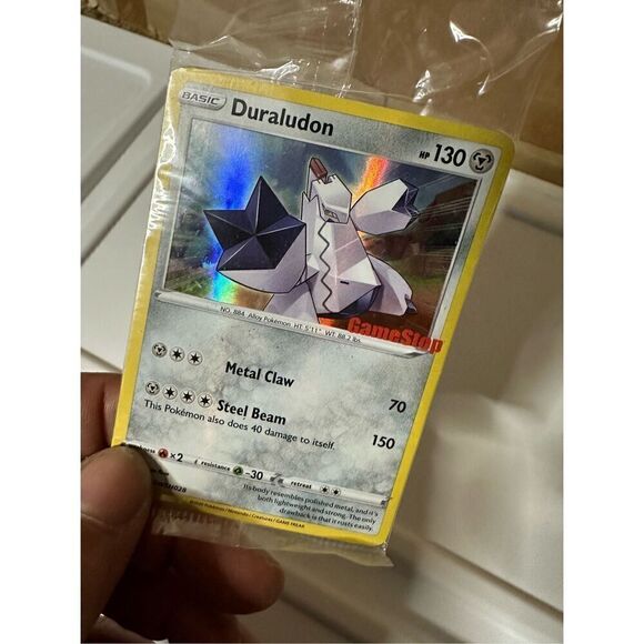 Pokemon Evolving Skies Duraludon SWSH028 Gamestop Black Star Promo New - Picture 1 of 5